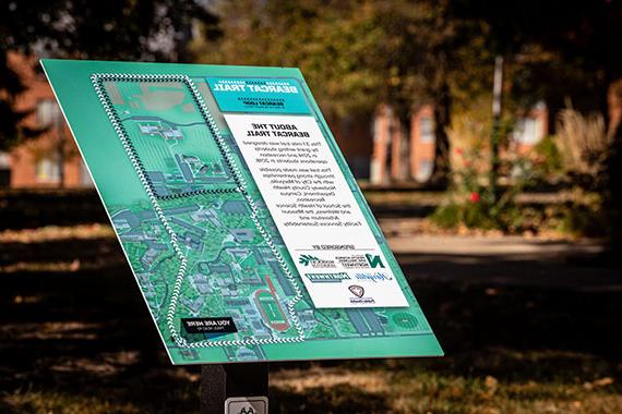 The Bearcat Trail was created with a series of partnerships led by students in grant writing and recreation operations management courses who assessed needs and identified wayfinding points.